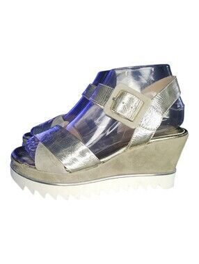 Luca Grossi Platform Wedge Sandals, Womens 37 EU (7-7.5 US)
